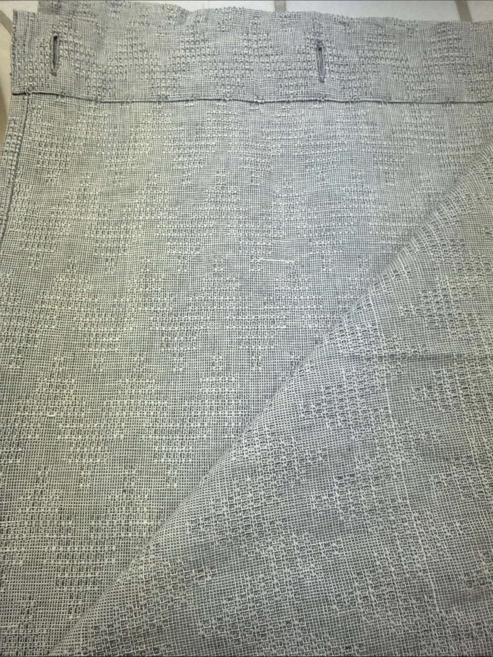 Classic Textured Shower Curtain NWOT -Sample Piece Dove Gray